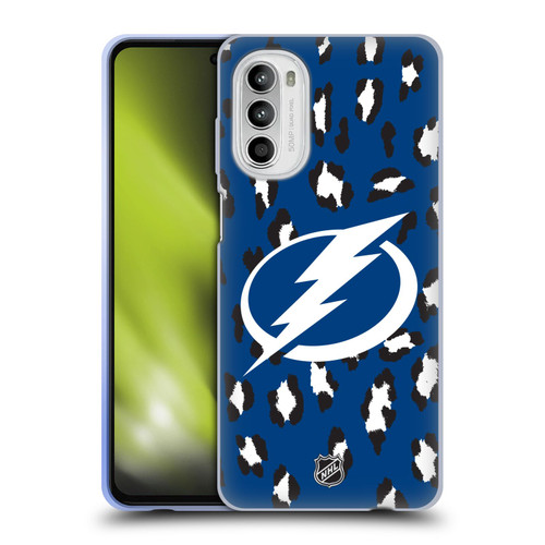 NHL Tampa Bay Lightning Leopard Patten Soft Gel Case for Motorola Moto G52