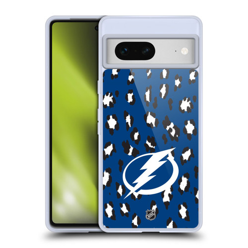 NHL Tampa Bay Lightning Leopard Patten Soft Gel Case for Google Pixel 7