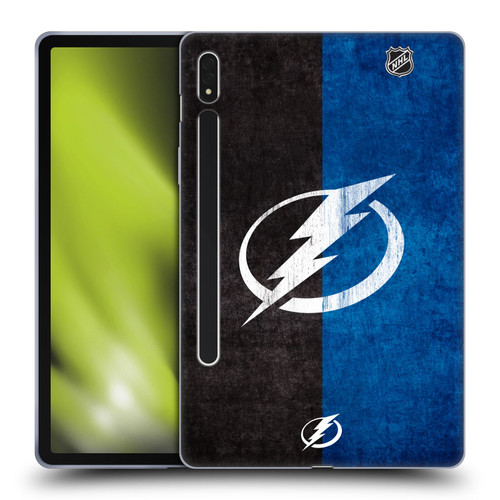 NHL Tampa Bay Lightning Half Distressed Soft Gel Case for Samsung Galaxy Tab S8