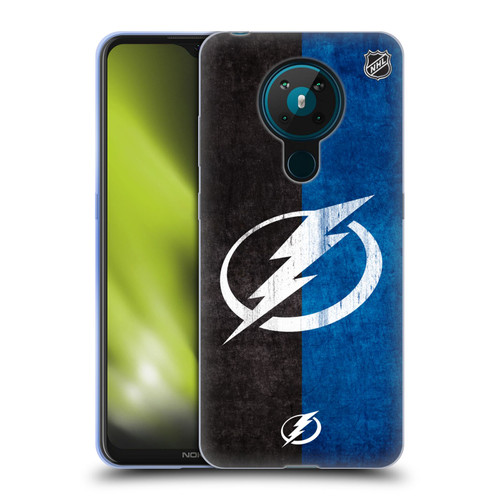 NHL Tampa Bay Lightning Half Distressed Soft Gel Case for Nokia 5.3