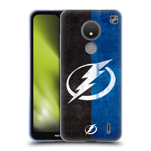 NHL Tampa Bay Lightning Half Distressed Soft Gel Case for Nokia C21