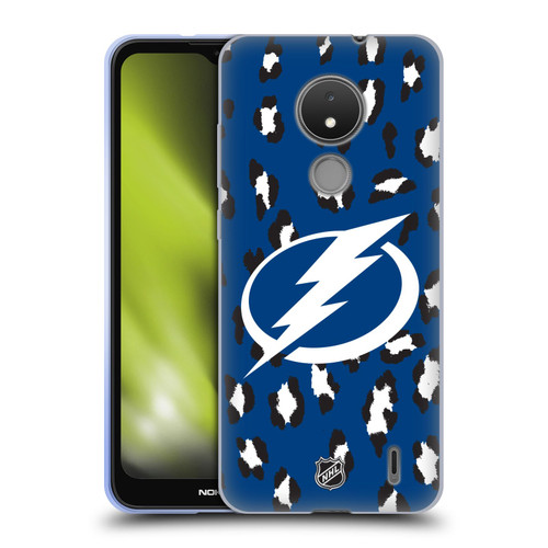 NHL Tampa Bay Lightning Leopard Patten Soft Gel Case for Nokia C21