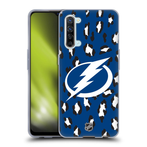 NHL Tampa Bay Lightning Leopard Patten Soft Gel Case for OPPO Find X2 Lite 5G
