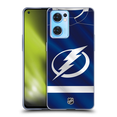 NHL Tampa Bay Lightning Jersey Soft Gel Case for OPPO Reno7 5G / Find X5 Lite