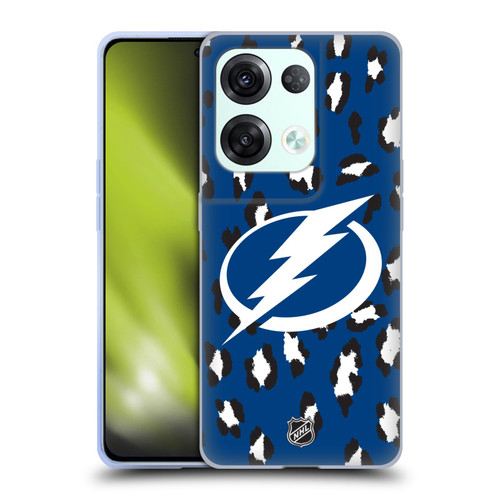 NHL Tampa Bay Lightning Leopard Patten Soft Gel Case for OPPO Reno8 Pro