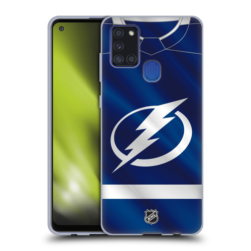 NHL Tampa Bay Lightning Jersey Soft Gel Case for Samsung Galaxy A21s (2020)