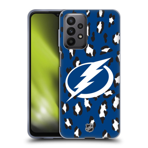 NHL Tampa Bay Lightning Leopard Pattern Soft Gel Case for Samsung Galaxy A23 / 5G (2022)