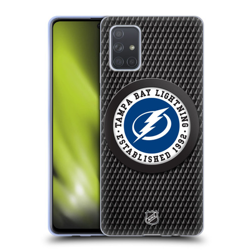 NHL Tampa Bay Lightning Puck Texture Soft Gel Case for Samsung Galaxy A71 (2019)