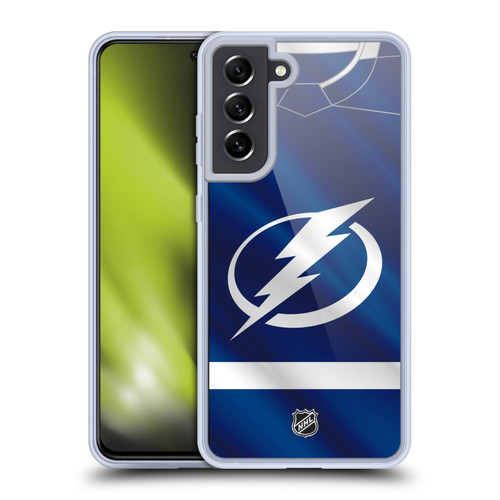 NHL Tampa Bay Lightning Jersey Soft Gel Case for Samsung Galaxy S21 FE 5G