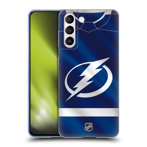 NHL Tampa Bay Lightning Jersey Soft Gel Case for Samsung Galaxy S21 5G