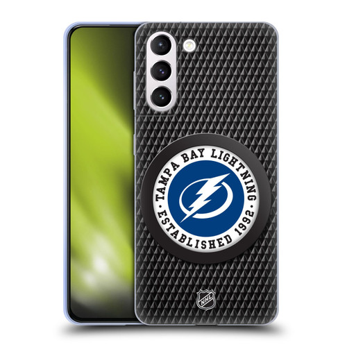 NHL Tampa Bay Lightning Puck Texture Soft Gel Case for Samsung Galaxy S21+ 5G