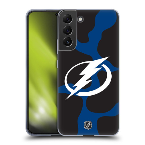 NHL Tampa Bay Lightning Cow Pattern Soft Gel Case for Samsung Galaxy S22+ 5G