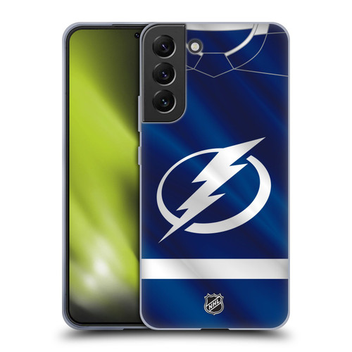 NHL Tampa Bay Lightning Jersey Soft Gel Case for Samsung Galaxy S22+ 5G