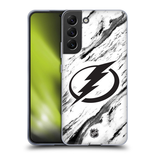 NHL Tampa Bay Lightning Marble Soft Gel Case for Samsung Galaxy S22+ 5G