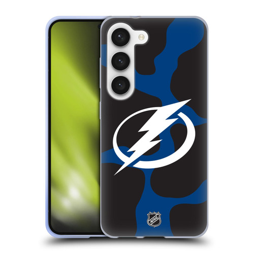 NHL Tampa Bay Lightning Cow Pattern Soft Gel Case for Samsung Galaxy S23 5G