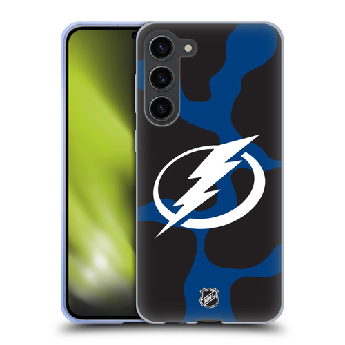 NHL Tampa Bay Lightning Cow Pattern Soft Gel Case for Samsung Galaxy S23+ 5G