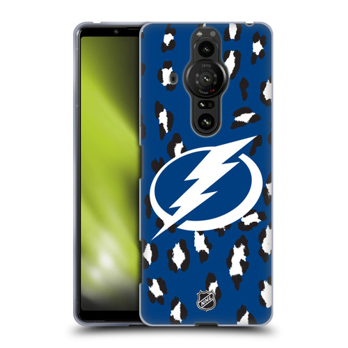 NHL Tampa Bay Lightning Leopard Patten Soft Gel Case for Sony Xperia Pro-I