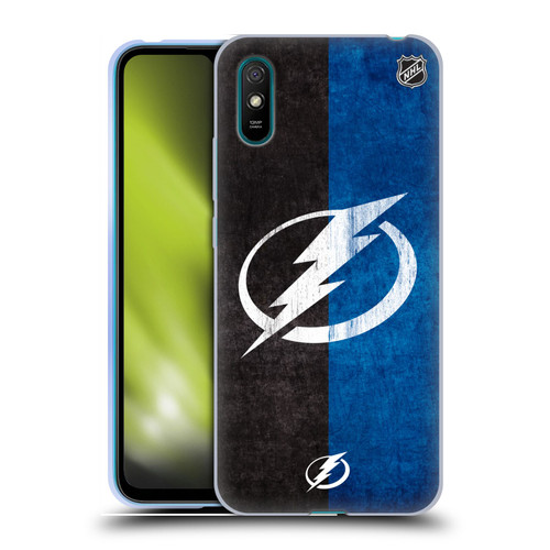 NHL Tampa Bay Lightning Half Distressed Soft Gel Case for Xiaomi Redmi 9A / Redmi 9AT