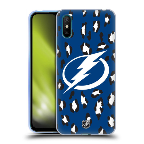 NHL Tampa Bay Lightning Leopard Patten Soft Gel Case for Xiaomi Redmi 9A / Redmi 9AT