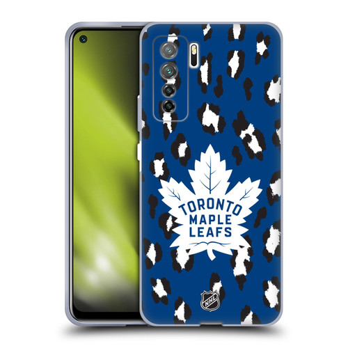 NHL Toronto Maple Leafs Leopard Patten Soft Gel Case for Huawei Nova 7 SE/P40 Lite 5G