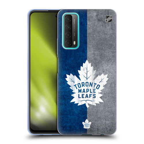 NHL Toronto Maple Leafs Half Distressed Soft Gel Case for Huawei P Smart (2021)