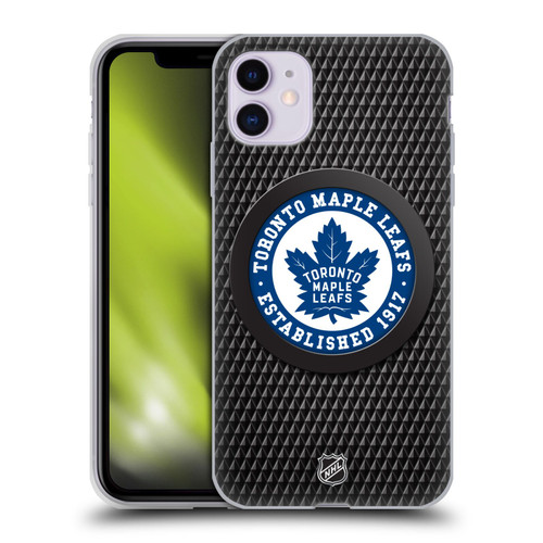 NHL Toronto Maple Leafs Puck Texture Soft Gel Case for Apple iPhone 11
