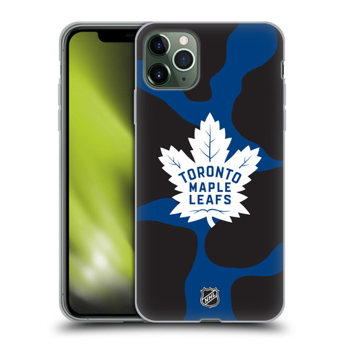 NHL Toronto Maple Leafs Cow Pattern Soft Gel Case for Apple iPhone 11 Pro Max