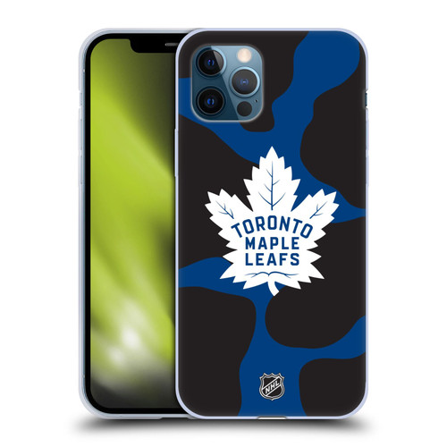NHL Toronto Maple Leafs Cow Pattern Soft Gel Case for Apple iPhone 12 / iPhone 12 Pro