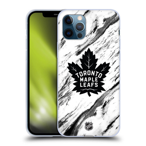 NHL Toronto Maple Leafs Marble Soft Gel Case for Apple iPhone 12 / iPhone 12 Pro