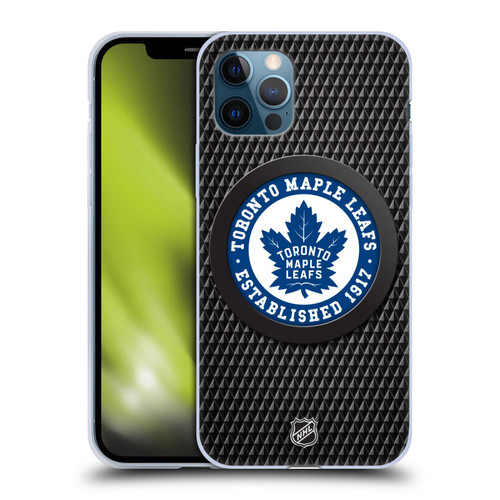 NHL Toronto Maple Leafs Puck Texture Soft Gel Case for Apple iPhone 12 / iPhone 12 Pro