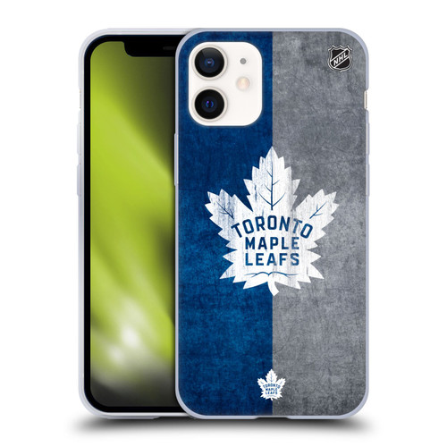 NHL Toronto Maple Leafs Half Distressed Soft Gel Case for Apple iPhone 12 Mini