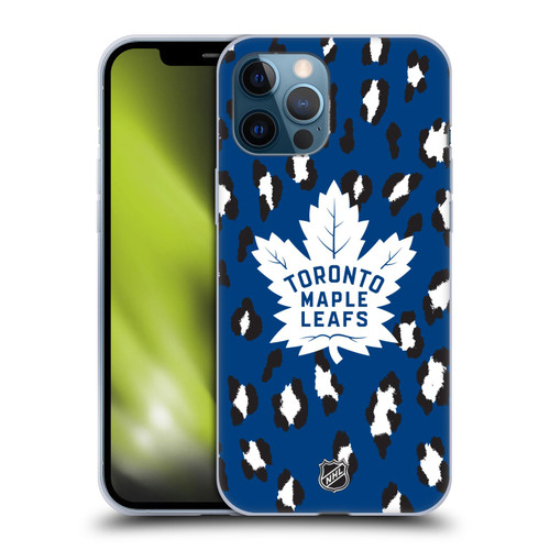 NHL Toronto Maple Leafs Leopard Patten Soft Gel Case for Apple iPhone 12 Pro Max