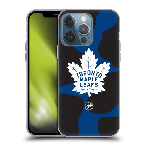 NHL Toronto Maple Leafs Cow Pattern Soft Gel Case for Apple iPhone 13 Pro