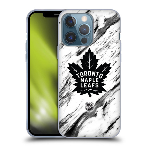 NHL Toronto Maple Leafs Marble Soft Gel Case for Apple iPhone 13 Pro