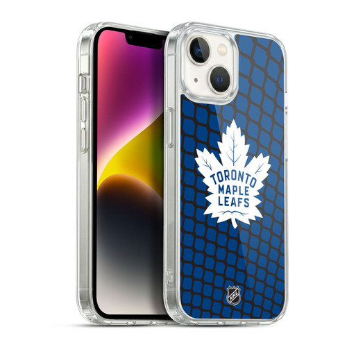 NHL Toronto Maple Leafs Net Pattern Soft Gel Case for Apple iPhone 14