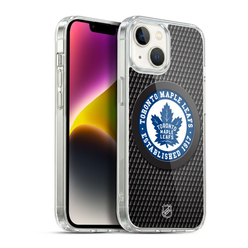 NHL Toronto Maple Leafs Puck Texture Soft Gel Case for Apple iPhone 14
