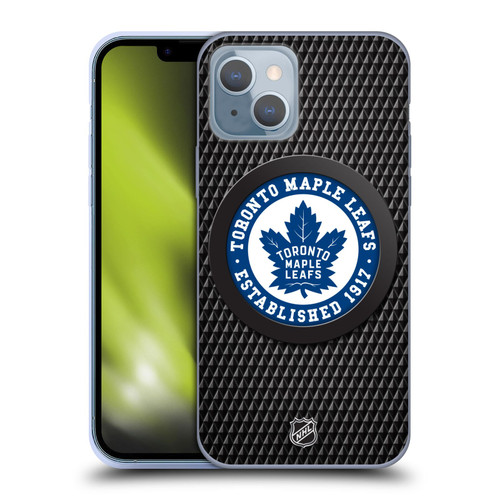 NHL Toronto Maple Leafs Puck Texture Soft Gel Case for Apple iPhone 14