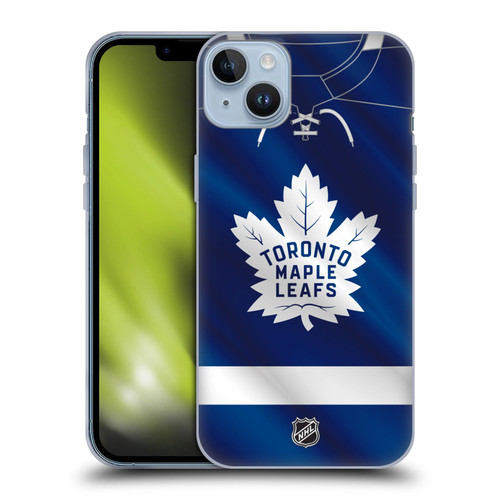 NHL Toronto Maple Leafs Jersey Soft Gel Case for Apple iPhone 14 Plus