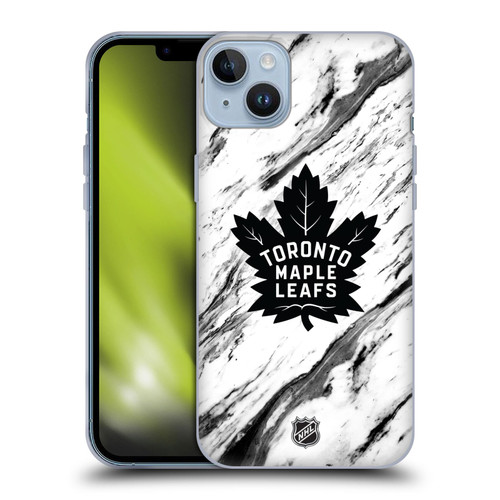 NHL Toronto Maple Leafs Marble Soft Gel Case for Apple iPhone 14 Plus