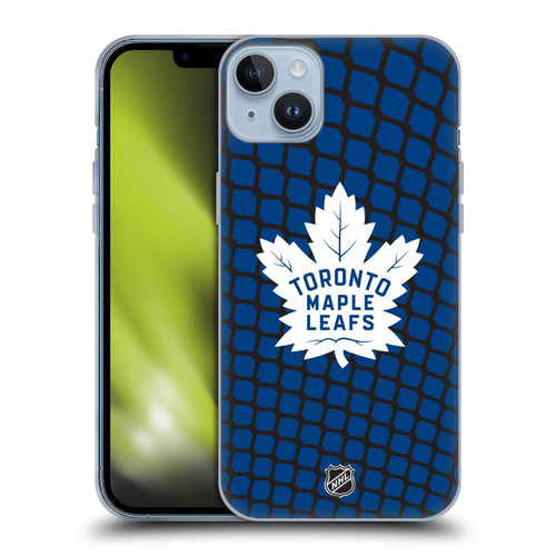 NHL Toronto Maple Leafs Net Pattern Soft Gel Case for Apple iPhone 14 Plus