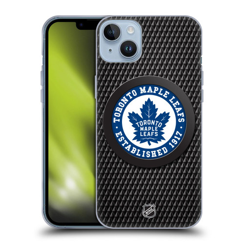 NHL Toronto Maple Leafs Puck Texture Soft Gel Case for Apple iPhone 14 Plus