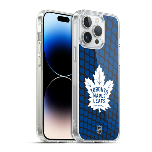 NHL Toronto Maple Leafs Net Pattern Soft Gel Case for Apple iPhone 14 Pro Max & MagSafe