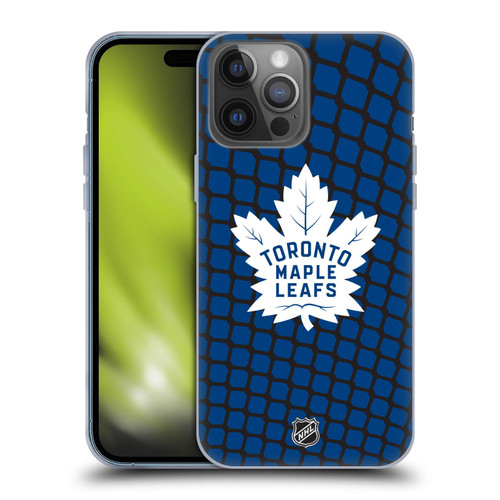 NHL Toronto Maple Leafs Net Pattern Soft Gel Case for Apple iPhone 14 Pro Max