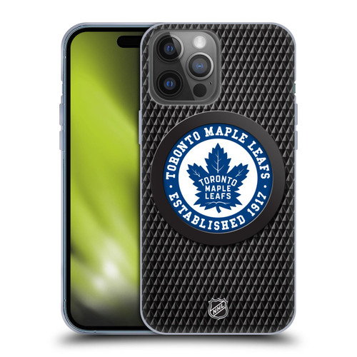 NHL Toronto Maple Leafs Puck Texture Soft Gel Case for Apple iPhone 14 Pro Max