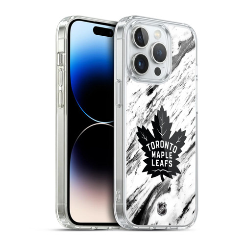 NHL Toronto Maple Leafs Marble Soft Gel Case for Apple iPhone 14 Pro & MagSafe