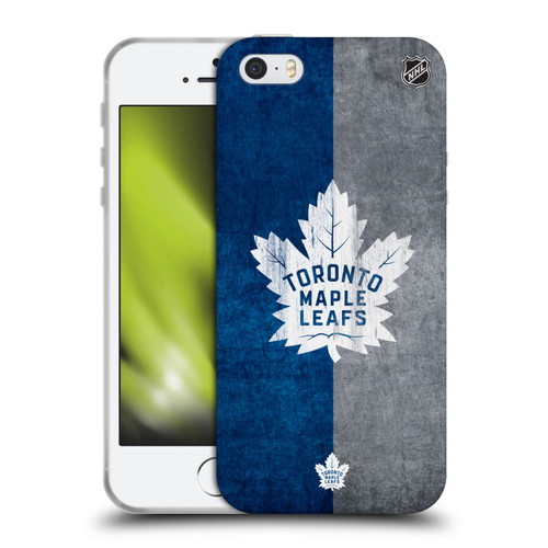 NHL Toronto Maple Leafs Half Distressed Soft Gel Case for Apple iPhone 5 / 5s / iPhone SE 2016