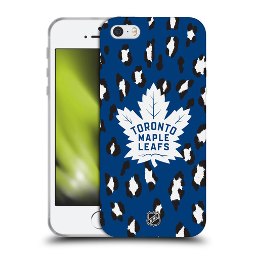 NHL Toronto Maple Leafs Leopard Patten Soft Gel Case for Apple iPhone 5 / 5s / iPhone SE 2016