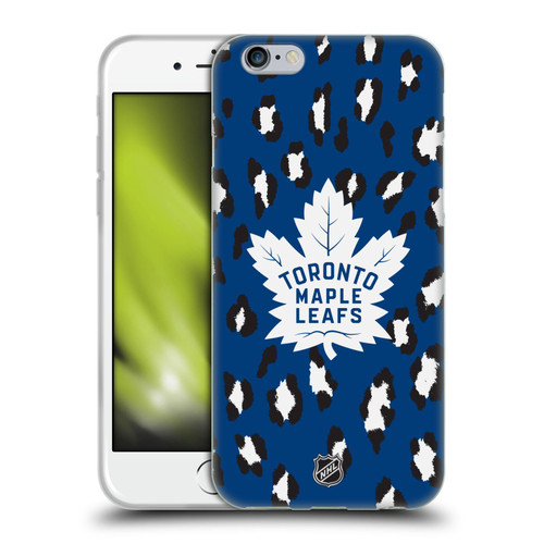 NHL Toronto Maple Leafs Leopard Patten Soft Gel Case for Apple iPhone 6 / iPhone 6s