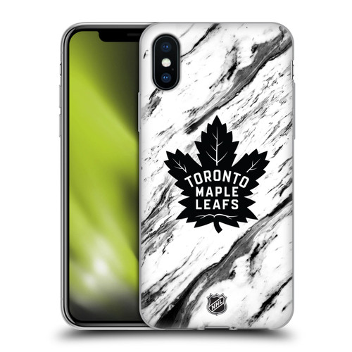 NHL Toronto Maple Leafs Marble Soft Gel Case for Apple iPhone X / iPhone XS