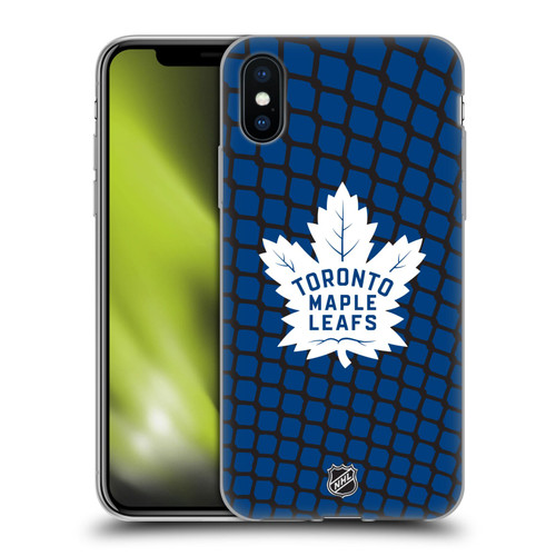 NHL Toronto Maple Leafs Net Pattern Soft Gel Case for Apple iPhone X / iPhone XS